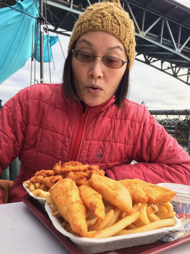 Celebrating with Ivars Fish & Chips!