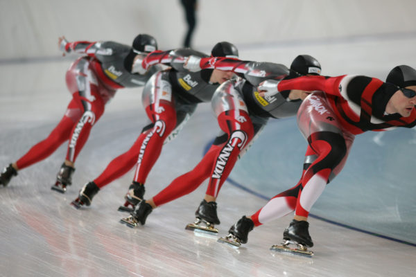 Long Track Speed Skating Team at 2010 Vancouver Olympics by Marcus Donner