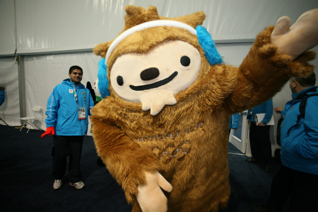 Mascot Quatchi at the 2010 Vancouver Winter Olympics